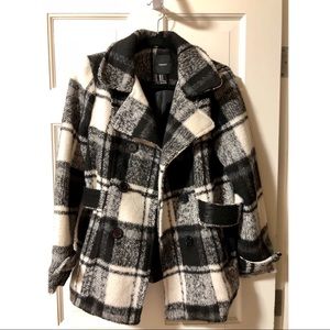 Checkered Pea Coat